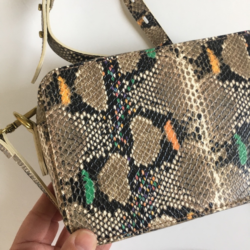 Madewell Beige Snake-Print Crossbody with Multicolor Accents - Picture 8 of 12